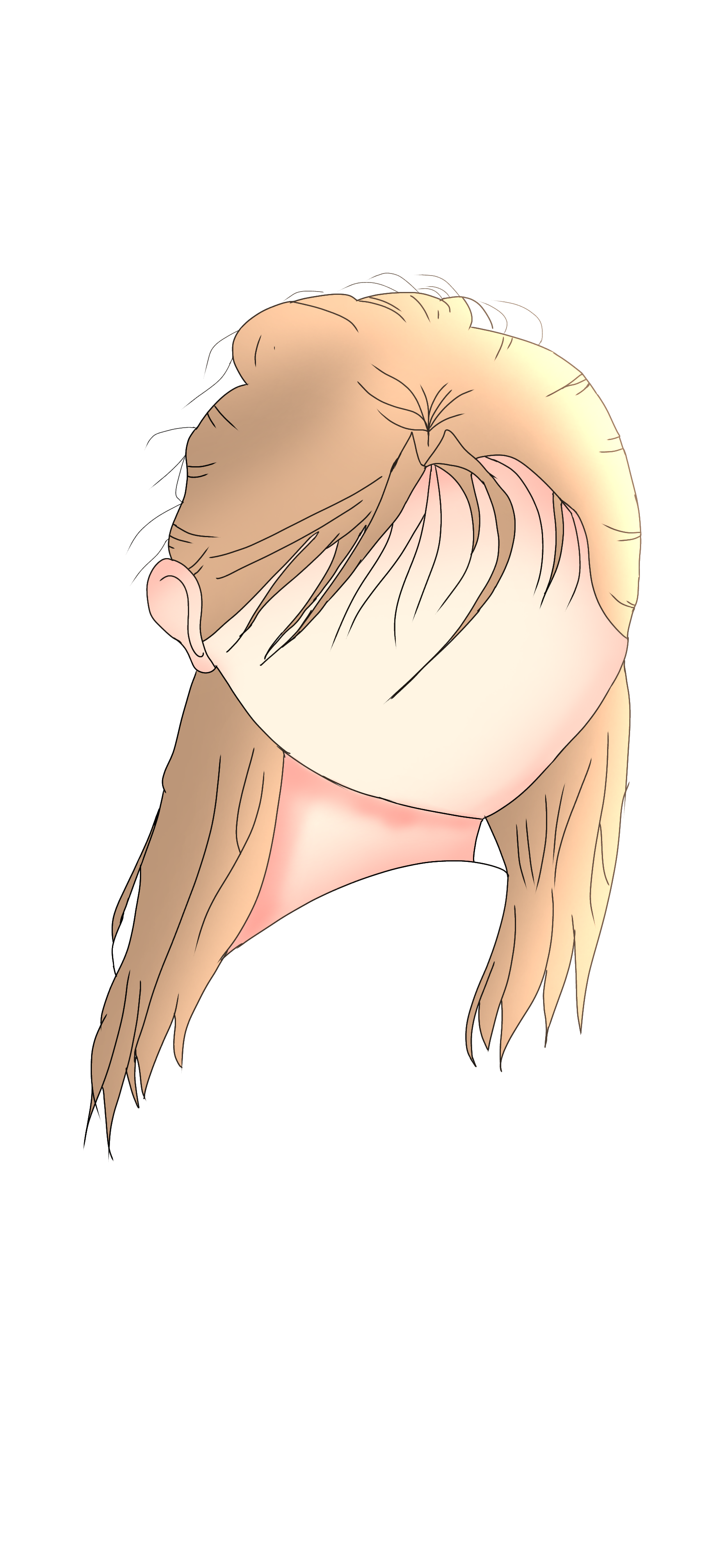 Cabelo em movimento - ibisPaint