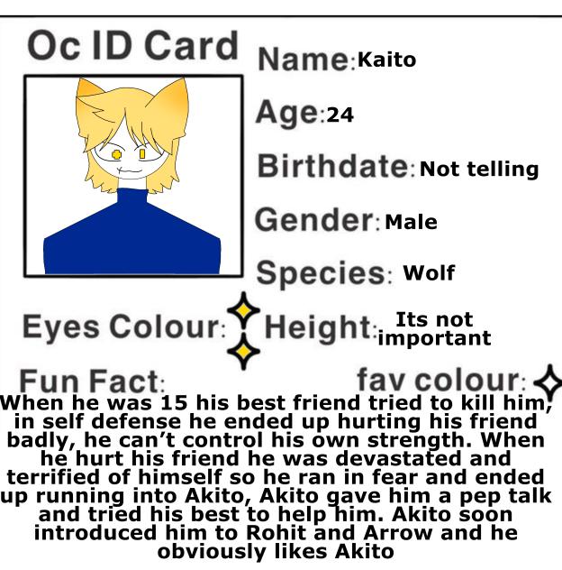 NEW Kaito OC card