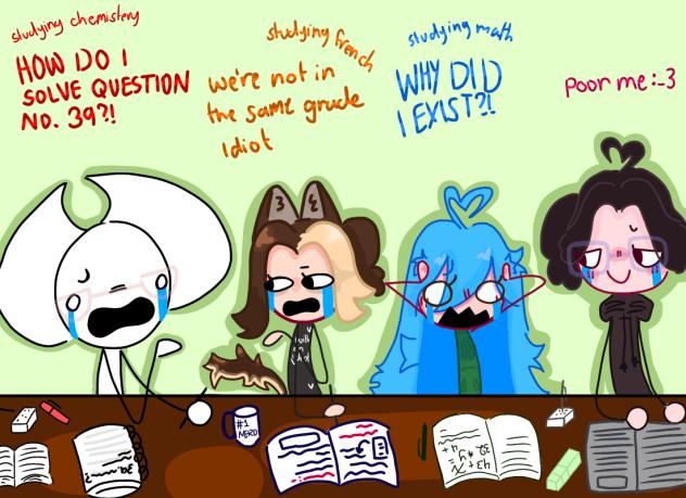 US STUDYING 😭🗿✨