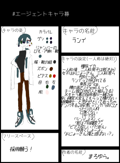 エージェントキャラ募