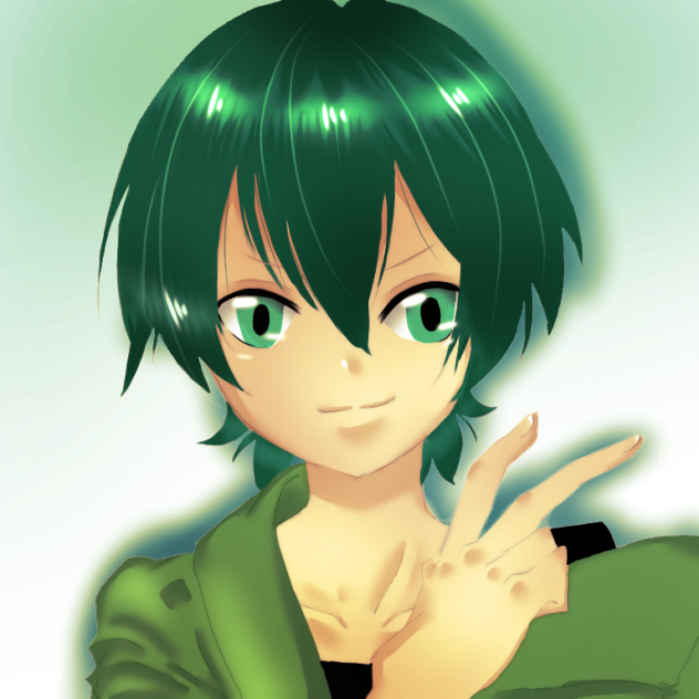 自キャラの線画  塗らせて頂きました