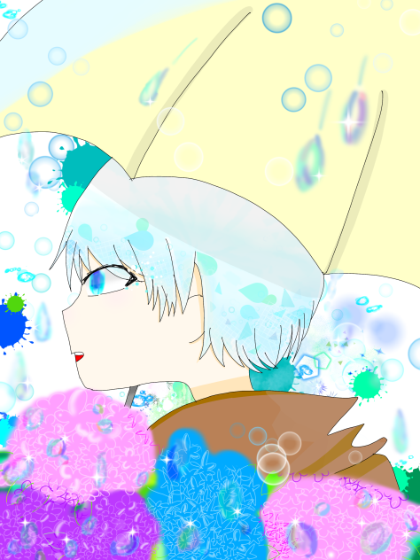 傘と紫陽花と僕