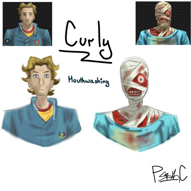 Skeche ❓ + first time drawing Curly!