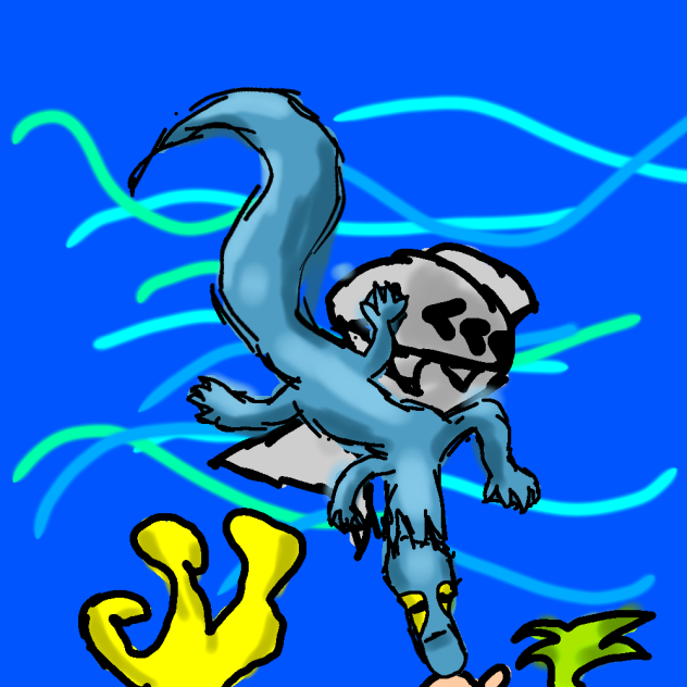 Tsunami, der Drache in den Wellen