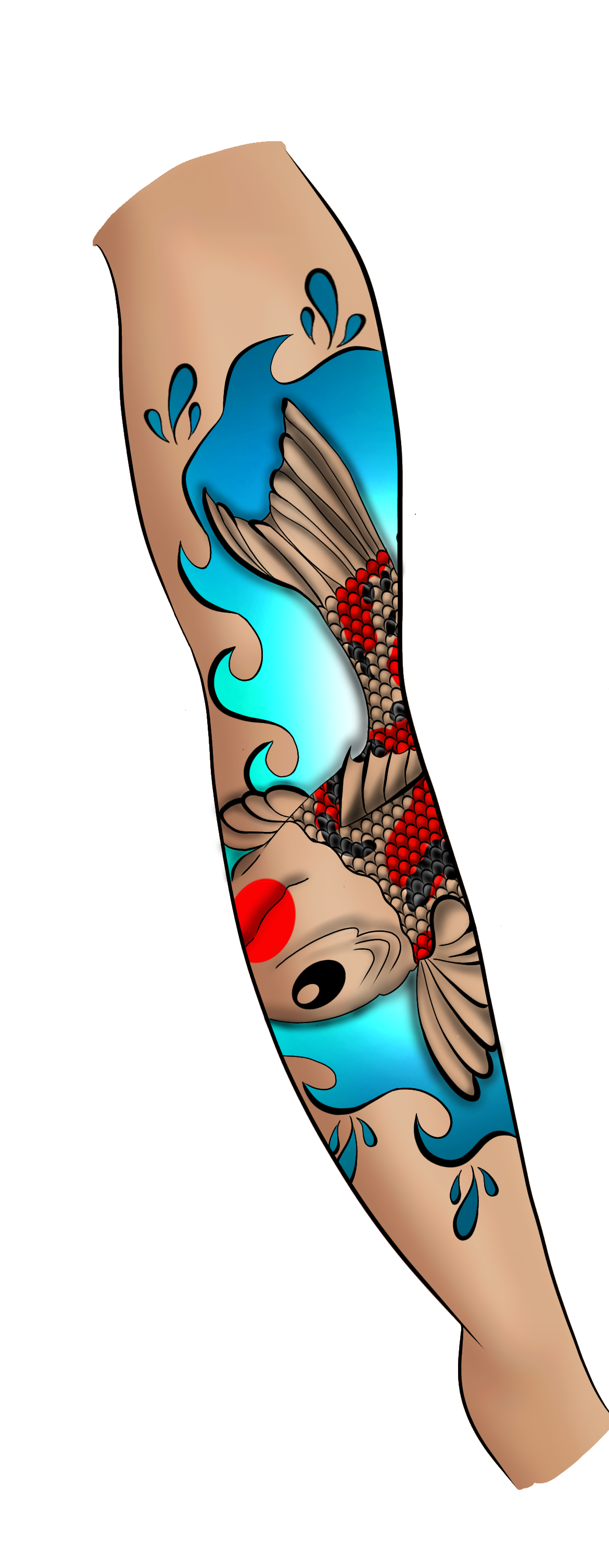 koi fish tattoo - ibisPaint