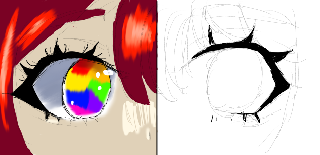 Rainbow eyed girl