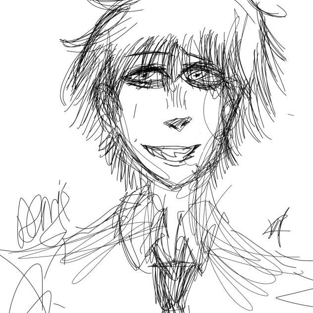 Messy old sketch of denji