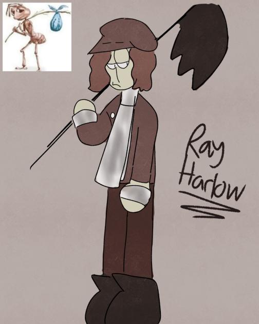 Ray in the sad ant pose