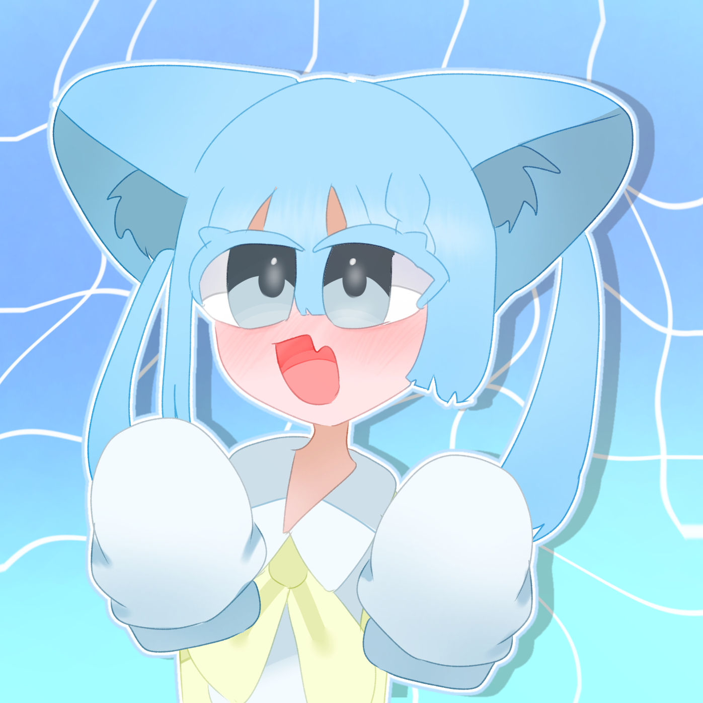 ま*ん様 青いベタさん イラスト ハンドメイド みぁちゃんへ！ - ibisPaint