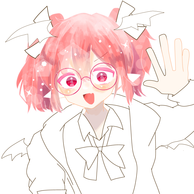 前描いた絵を今の絵柄で塗ってみた