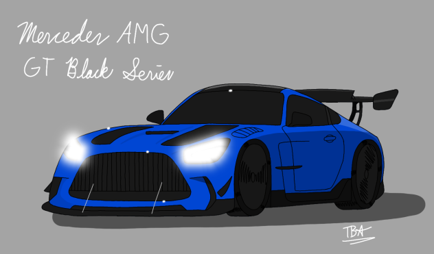 Mercedes AMG GT Black Series (Car Art)