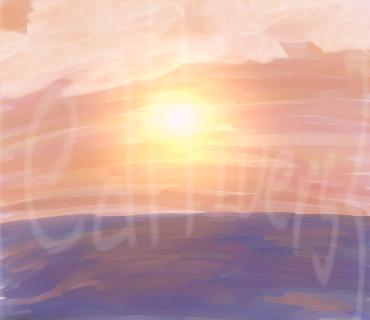 my first time drawing a sunset 😋