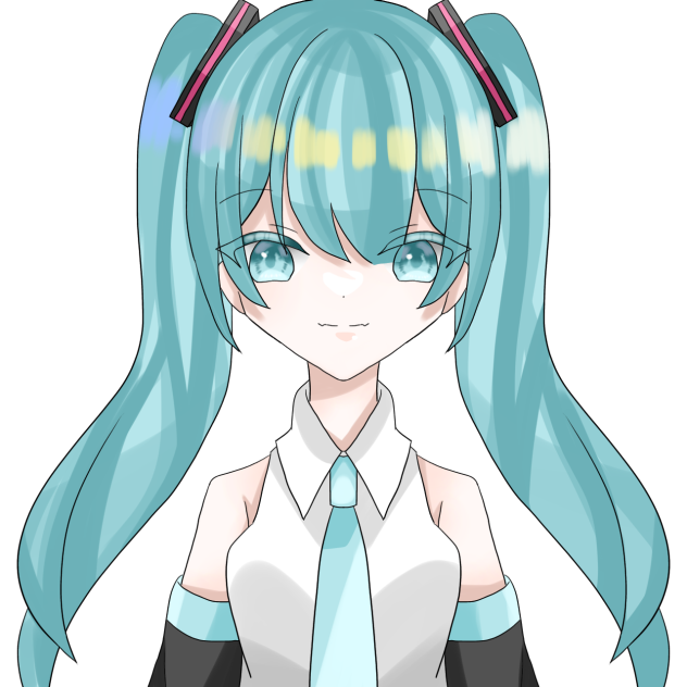 ミクちゃん(フリーイラスト)