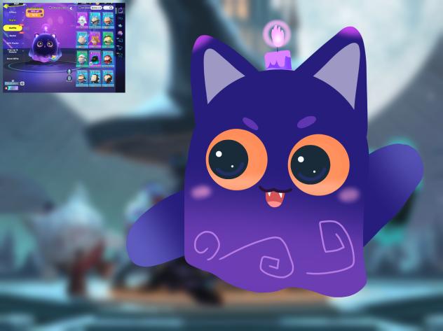 Cute cat candle ghost