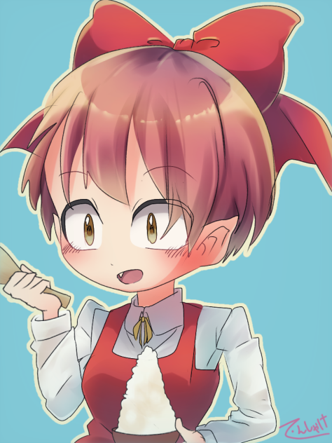 猫娘 「たくさん食べて！」