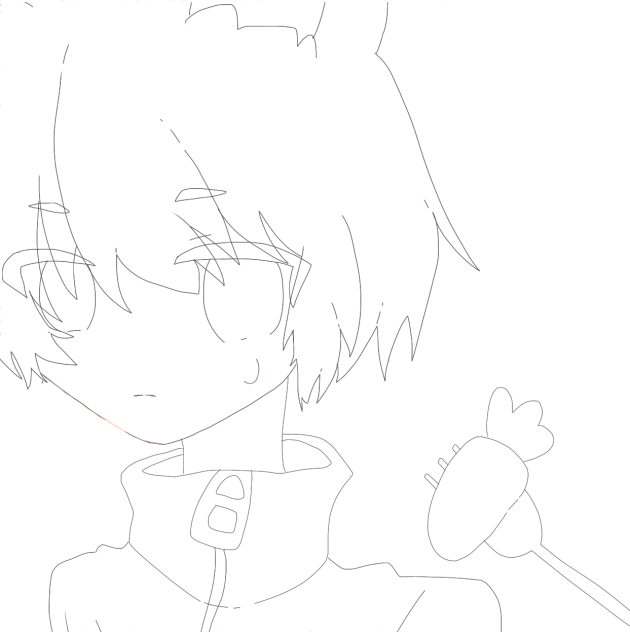にんじん嫌い　線画