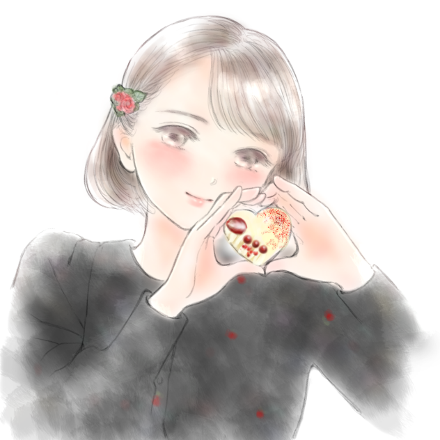 手でハートなファンアート。