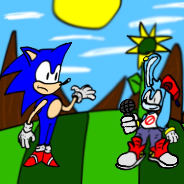Concept art for fnf sonic mod