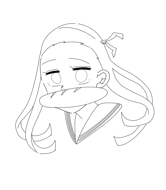パン屋の禰󠄀豆子ちゃん　線画