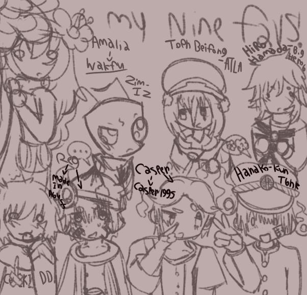 All of my nine favorite characters
