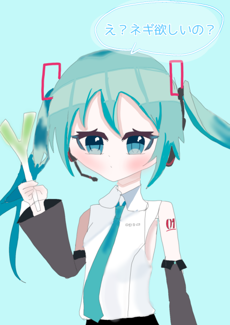 レイヤー一枚の初音ミク