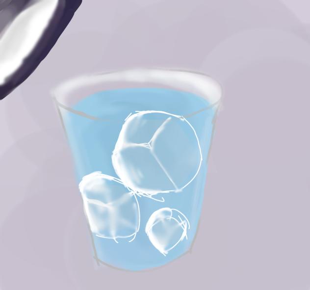 水が入ったコップ