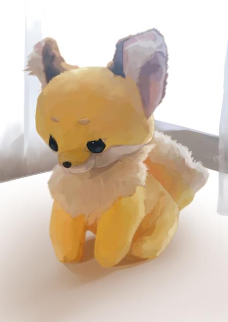 きつねのぬいぐるみ
