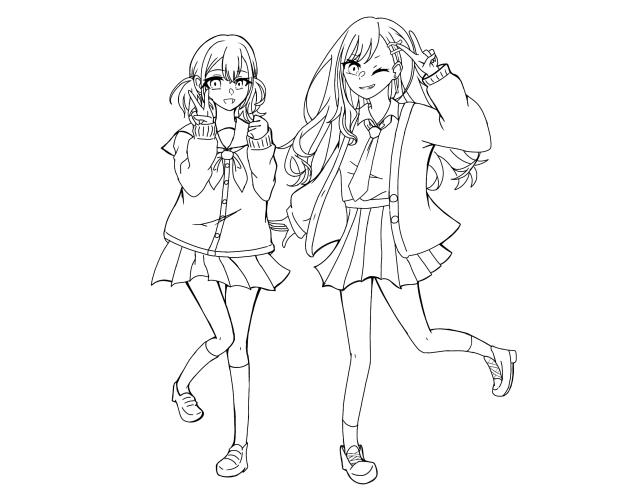 杏こは尊い　線画