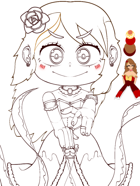 Coloring Page #4 💖 (With Sketch)