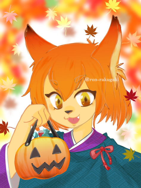 和風ハロウィン（ケモ）