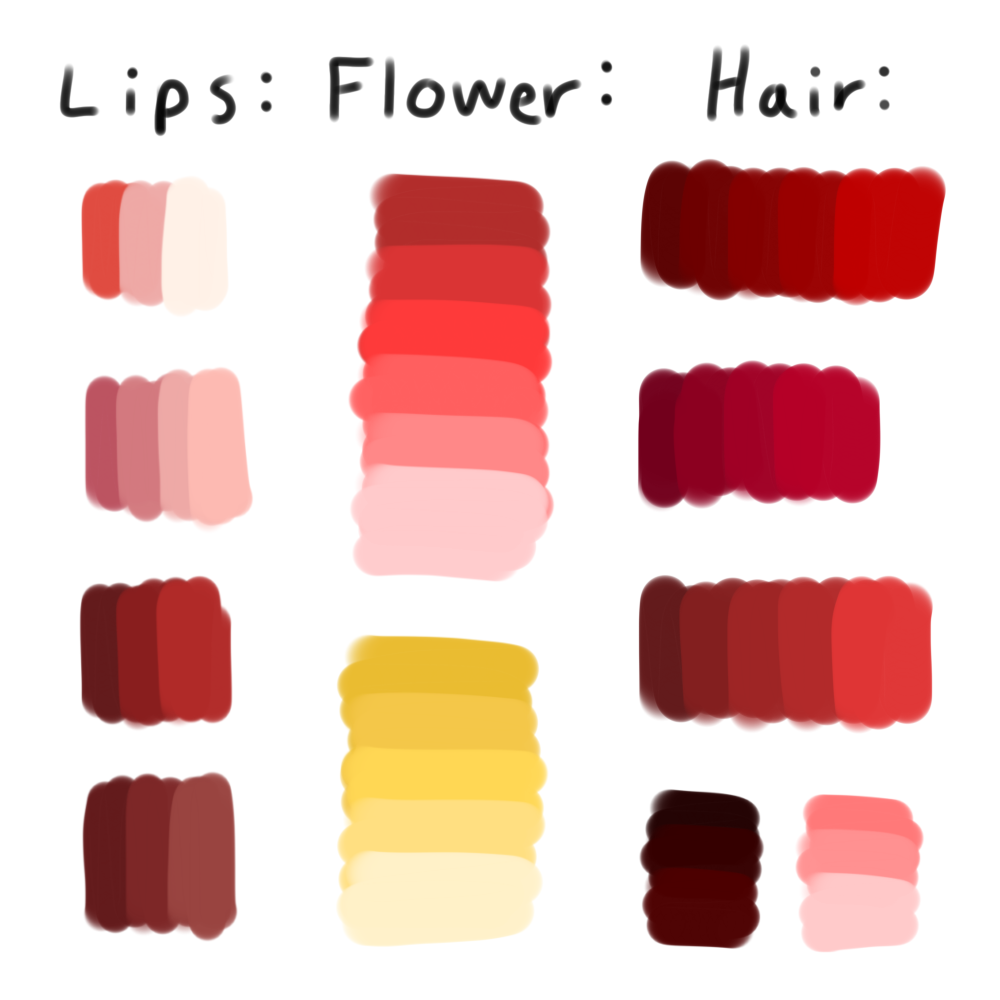 Falling flower pendants (Color pallete) - ibisPaint