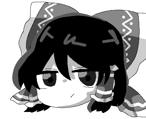 白黒化したゆっくり霊夢
