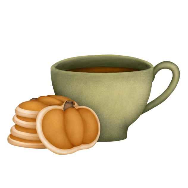 fall cookies and tea