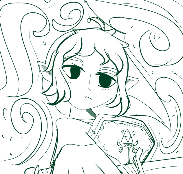 Toon Link drawn in minutes cause boredom