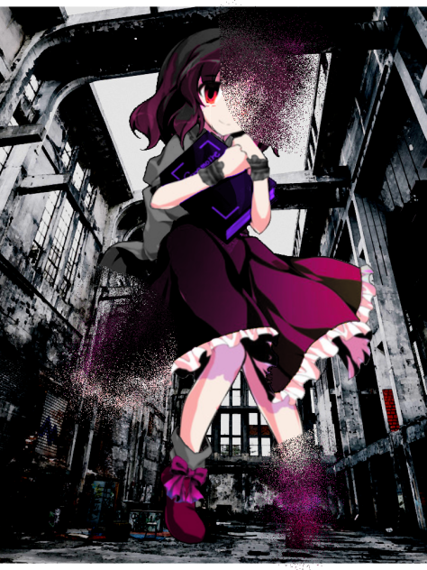 東方立ち絵改変  消えていく少女