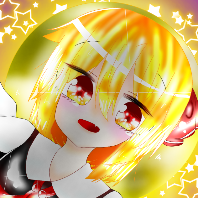 ルーミア描いてみた。