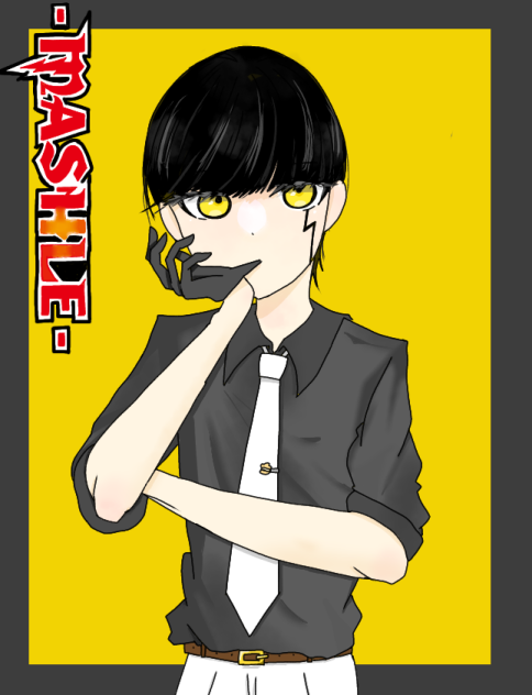 黒シャツマッシュ