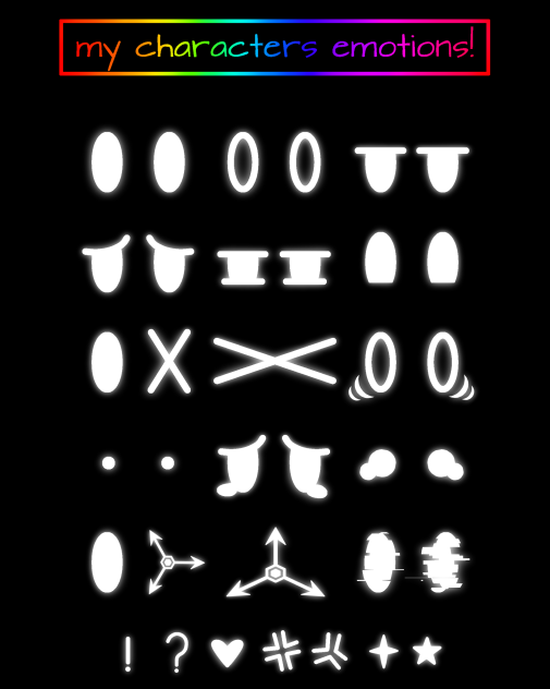 Murder drones emotions sheet part 1