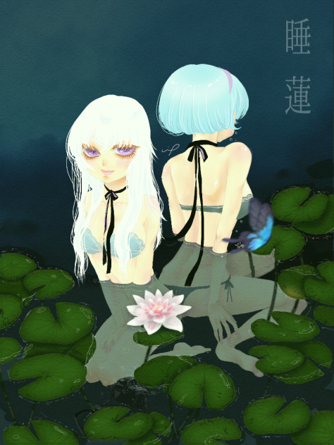 睡蓮とF-25.