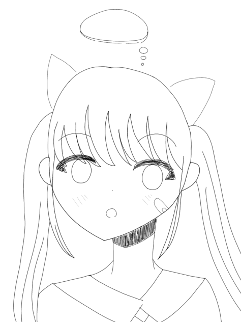 天使ちゃん　線画