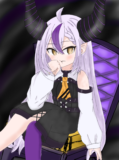 何かを考えてるラプラス。お