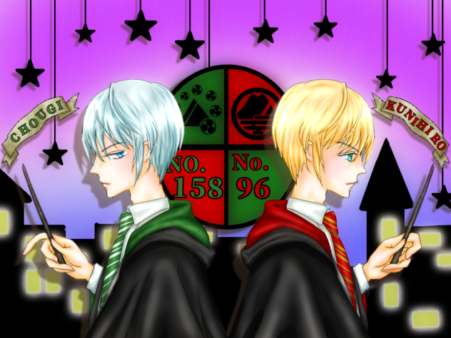 魔法学校生の2人。