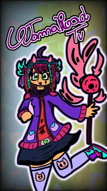 Fluffy Ojamaroad holding a magic staff
