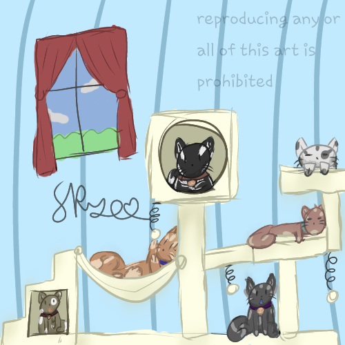 6 cats - ibisPaint