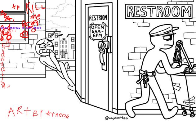 vandalizing Theo's art pt.1