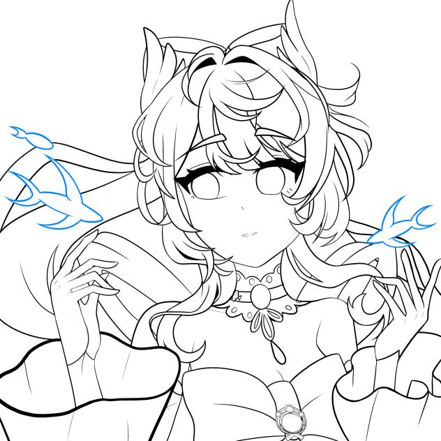 珊瑚宮心海 [Lineart]