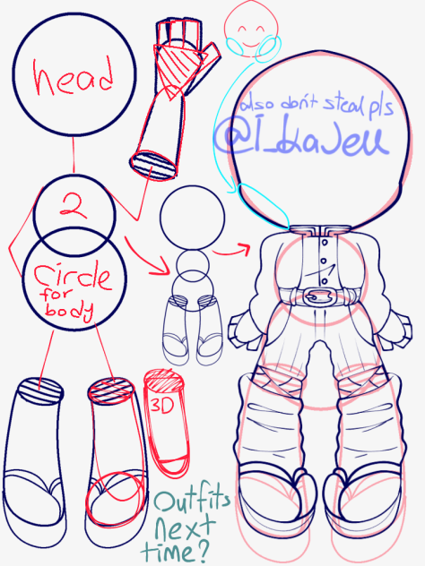 How i draw my chibi's