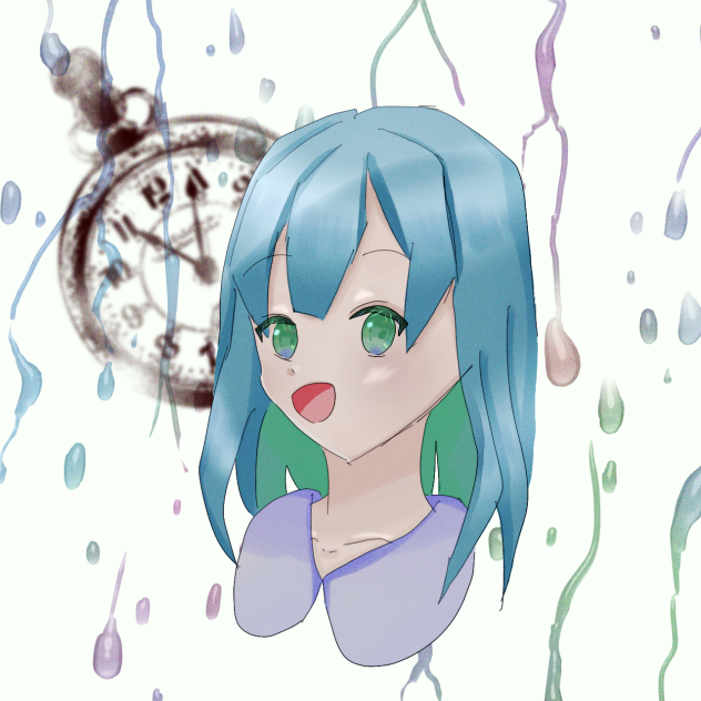 青がみの女の子