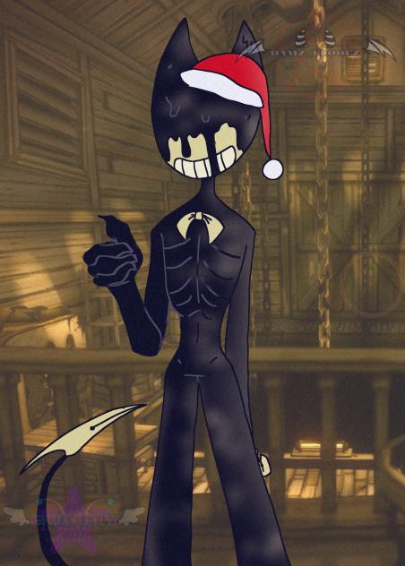 Ink Bendy says merry chrimus 🎄🎁