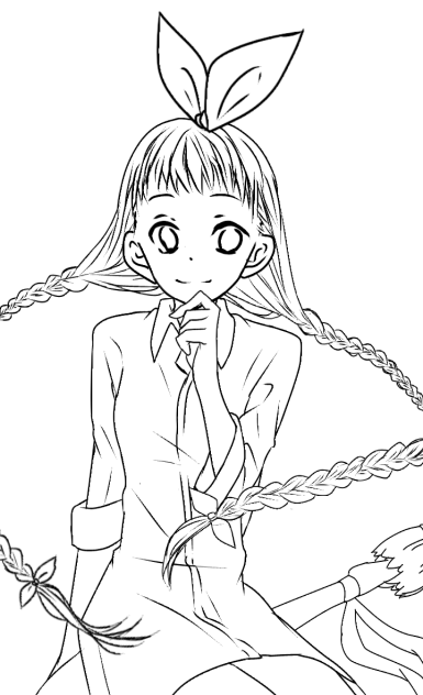 魔女  塗り絵ver